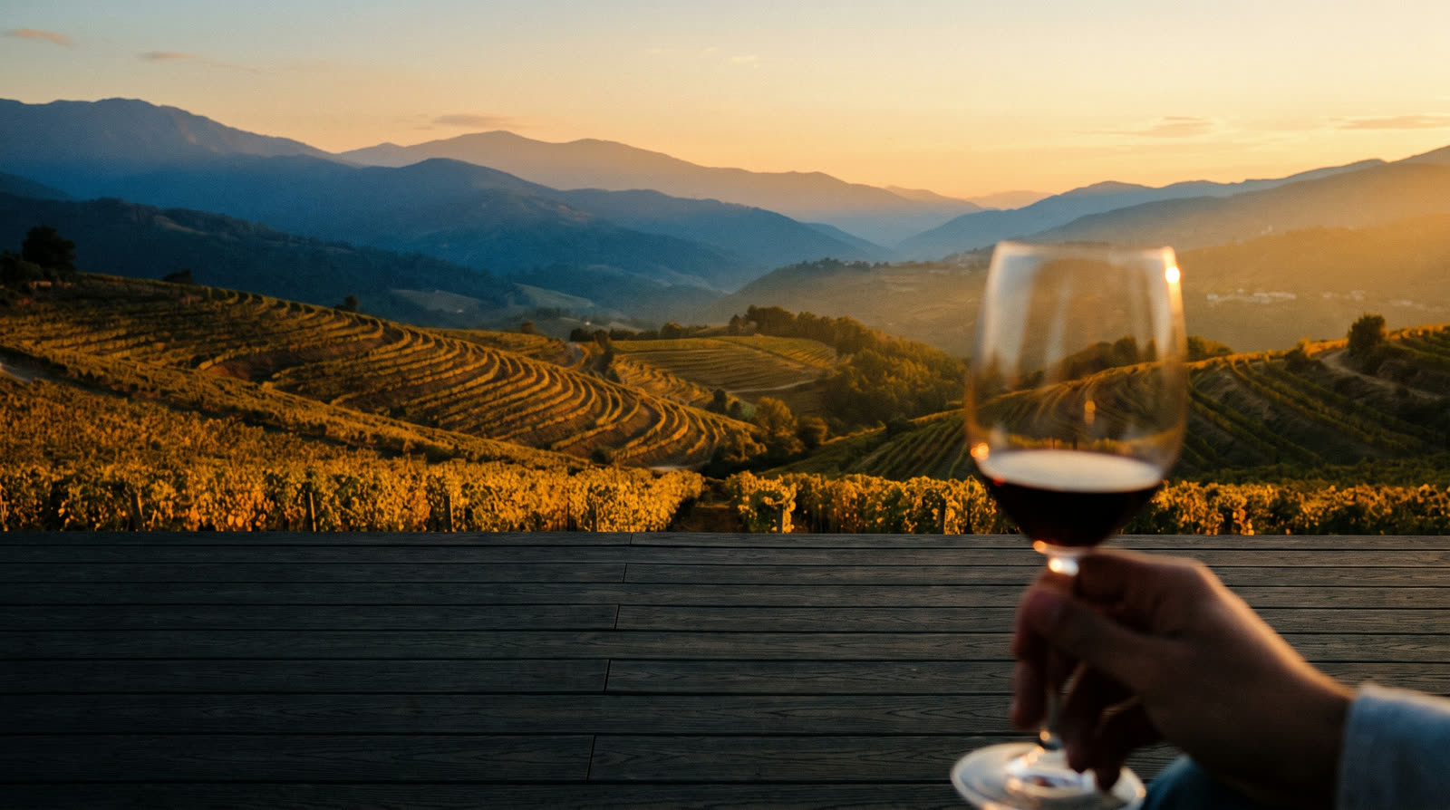 Composite deck with a Winelands view