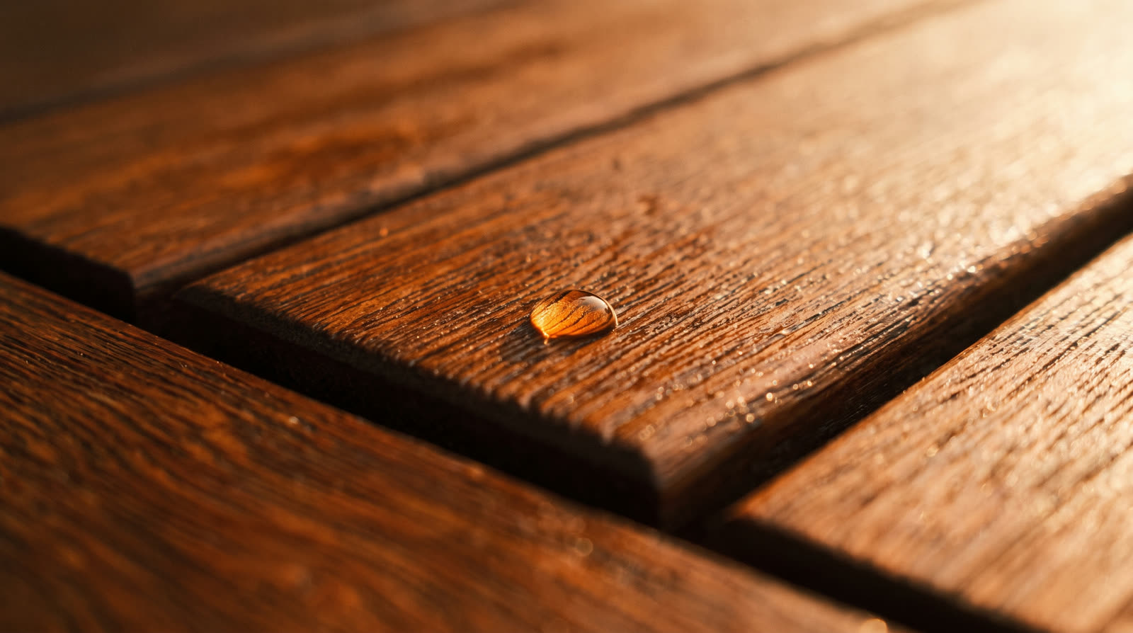 Balau hardwood decking close-up